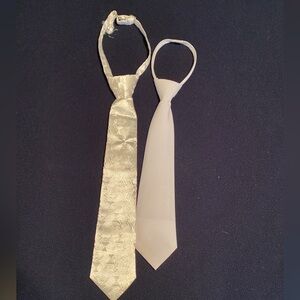 Two white ties for boys
